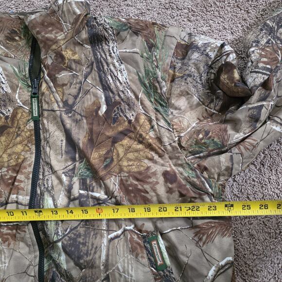 Remington Camo Reversible Hunting Puffer Jacket Mens L Green Realtree Pockets - Picture 9 of 10
